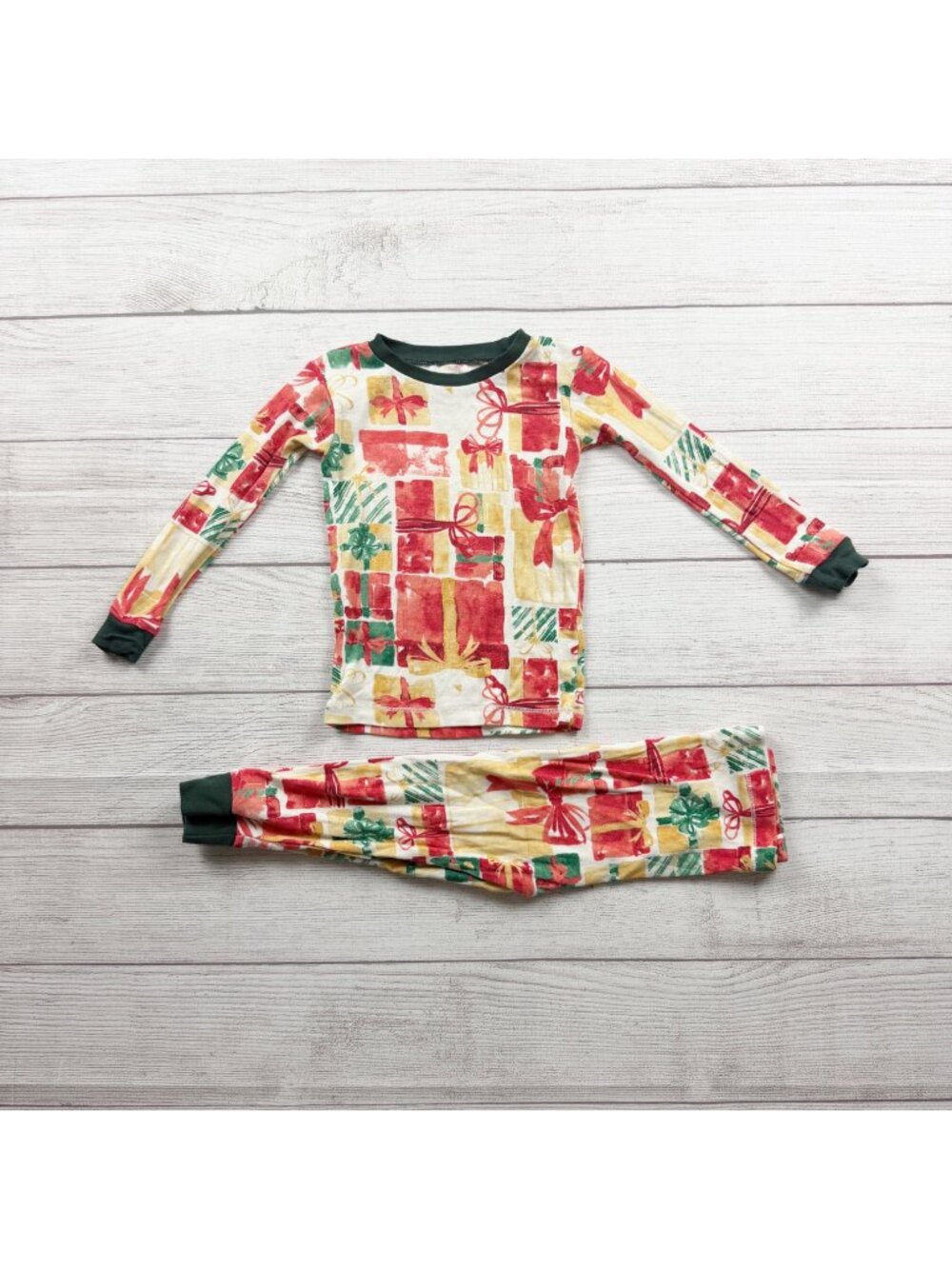 Burts Bees Holiday Pajamas Set Gift Present Print Organic Cotton 18-24 Months